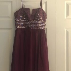 Sequin purple dress